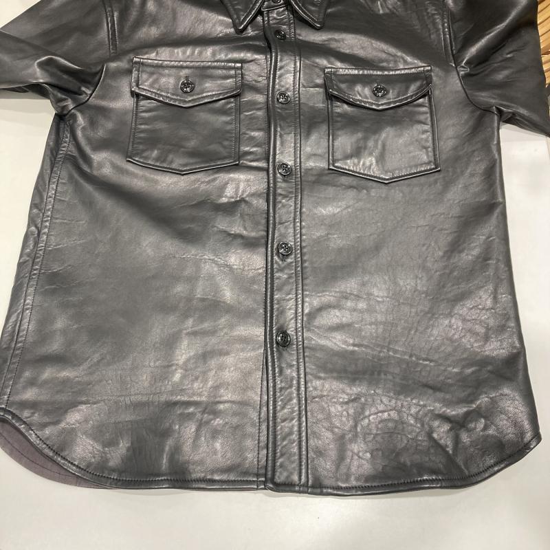 アヴィレックス レザー シャツ LEATHER CPO SHIRT 6111046 羊革