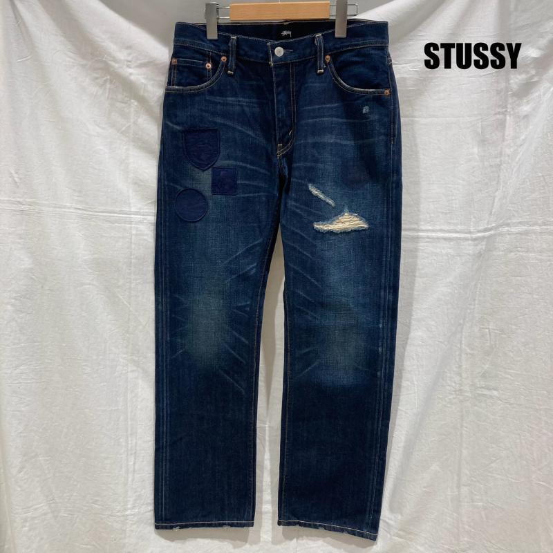 ステューシー リーバイス 505 デニム ブルー ジーンズ 赤耳 ダメージ