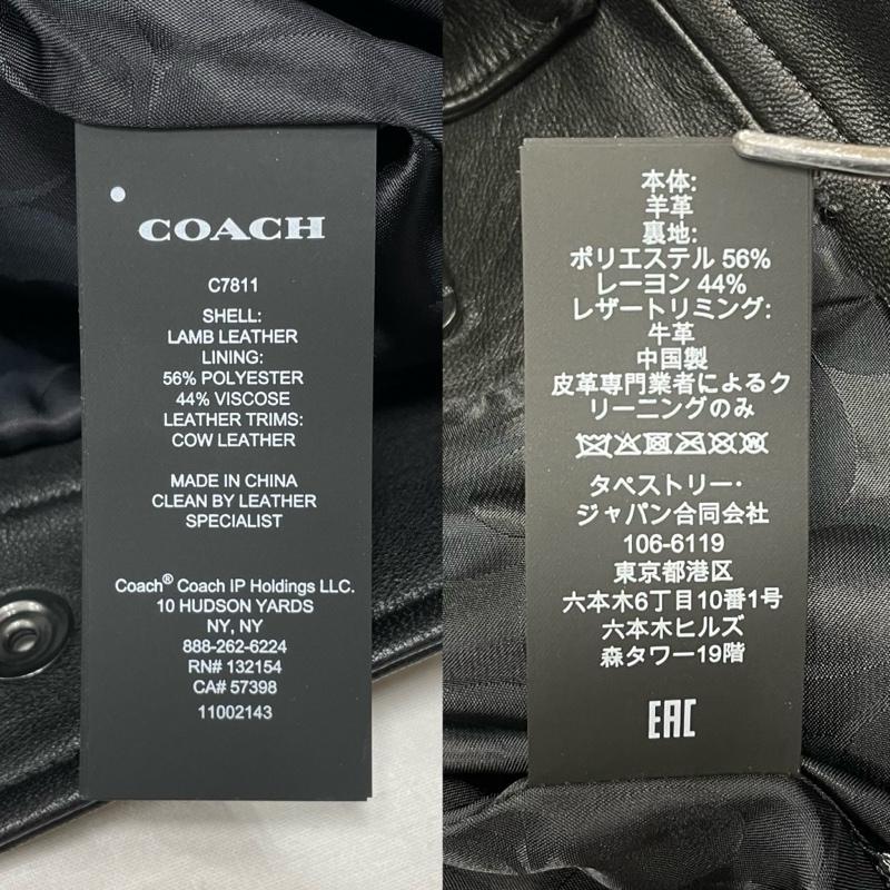 コーチ レザー レーサー ジャケット ライダース 革ジャン シングル