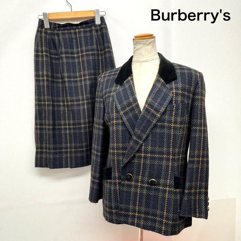バーバリー Burberry's セットアップ ベルベット チェック ベロア