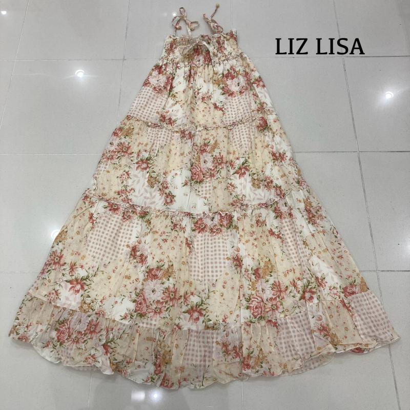 リズリサ 181-6162-0 ワンピース フリル レース ピンク ベージュ 花柄