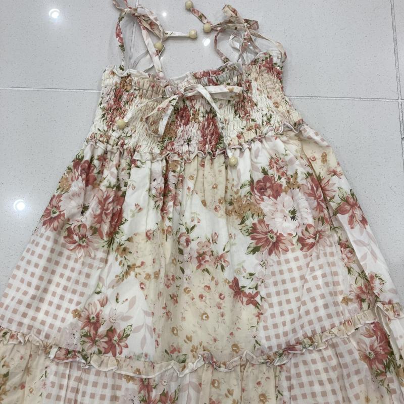 リズリサ 181-6162-0 ワンピース フリル レース ピンク ベージュ 花柄