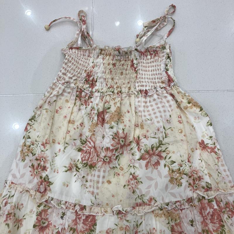 リズリサ 181-6162-0 ワンピース フリル レース ピンク ベージュ 花柄