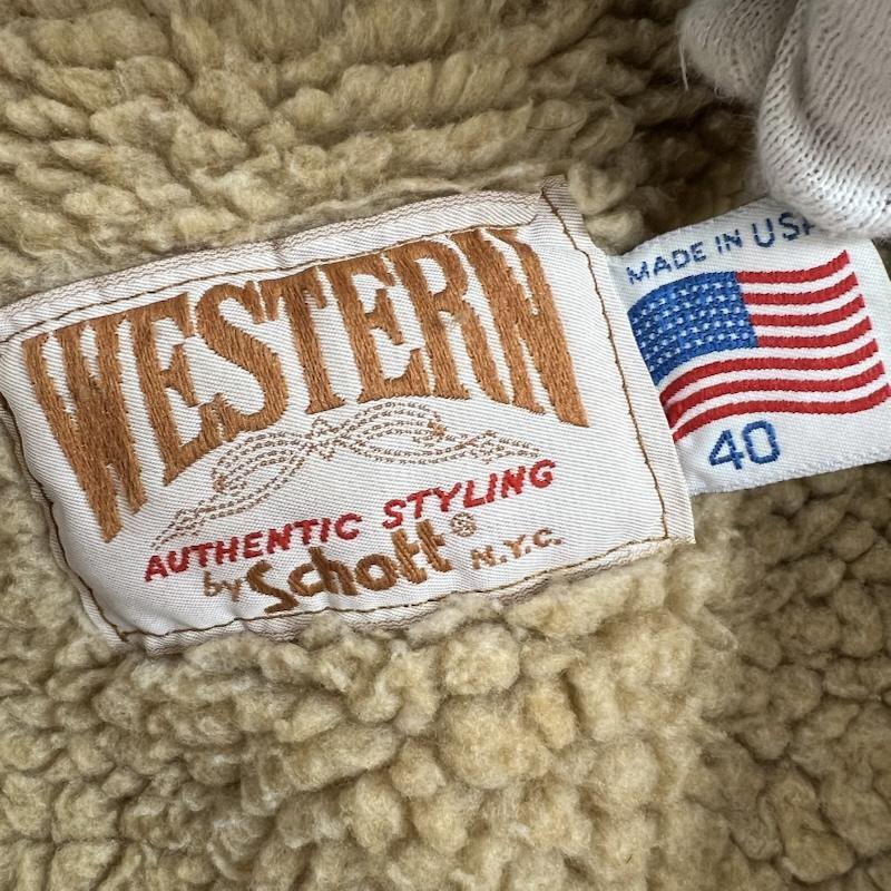 Schott N.Y.C（ショット） 80s USA製 スエード レザー ランチ ボア