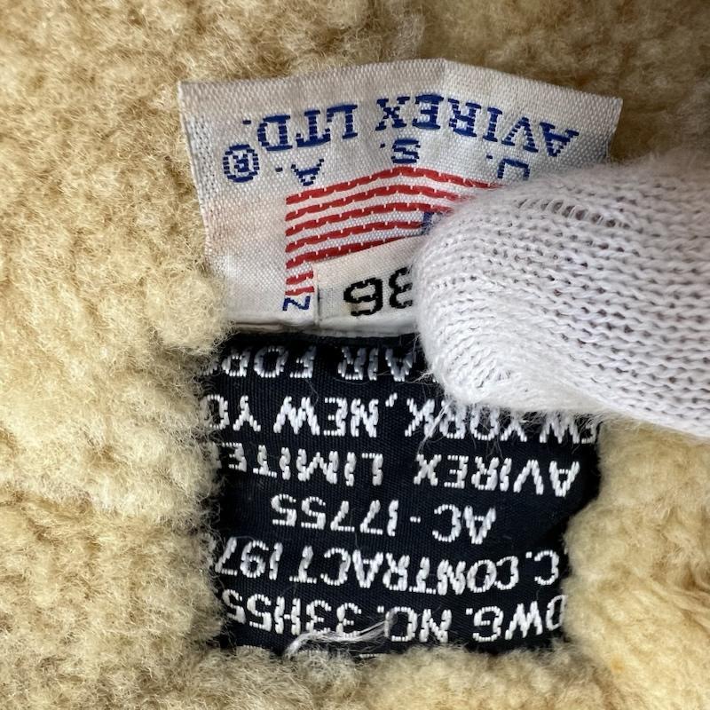 アヴィレックス B-3 シープスキン レザー ムートン フライトジャケット