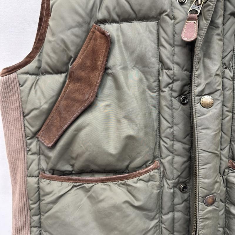 ポロラルフローレン 90s レザー 切替 ダウン ベスト 3L 50152535