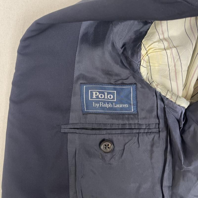 ポロバイラルフローレン 金ボタン テーラード ジャケット 紺 ブレ