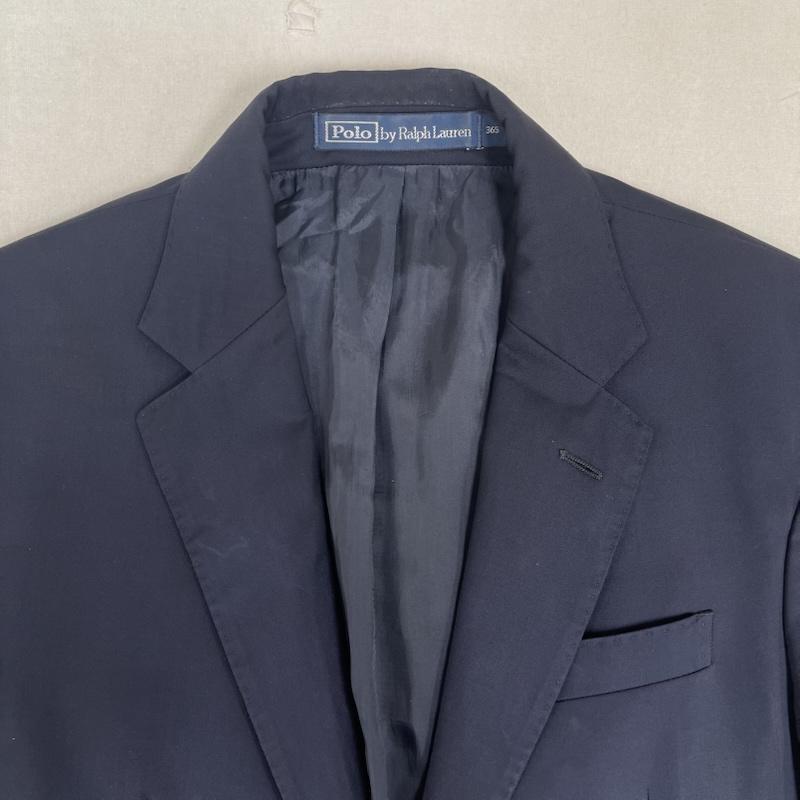 ポロバイラルフローレン 金ボタン テーラード ジャケット 紺 ブレ