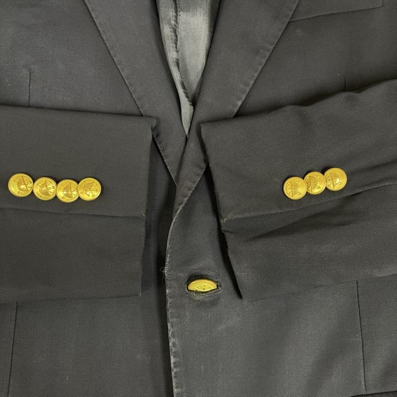 ポロバイラルフローレン 金ボタン テーラード ジャケット 紺 ブレ