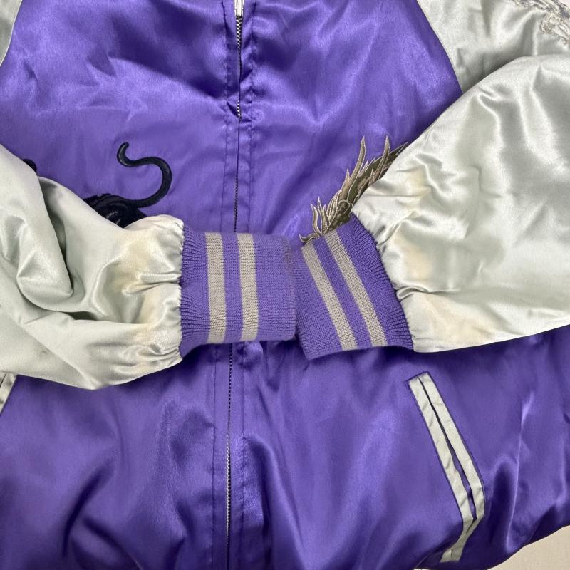 ホシヒメ 星姫 スカジャン 龍 黒豹 刺繍 日本製 本格刺繍 ドラゴン LL