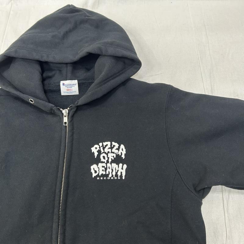 し*ぃ様 PIZZA OF DEATH RECORDS パーカー XXLブラック USED古着 PIZZA OF DEATH RECORDS ピザオブデスレコーズ ジップ