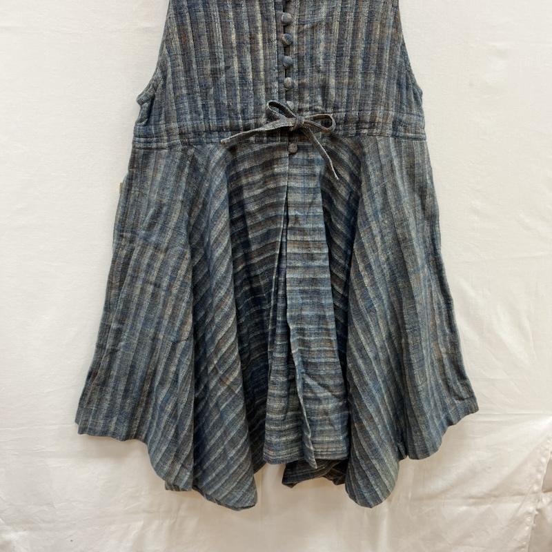 うさとの服 usaato ★ 手織り 天然草木染 藍染め ロングベストワンピース ウサト うさとの服 手織り 天然草木染 藍染め ロング ベスト