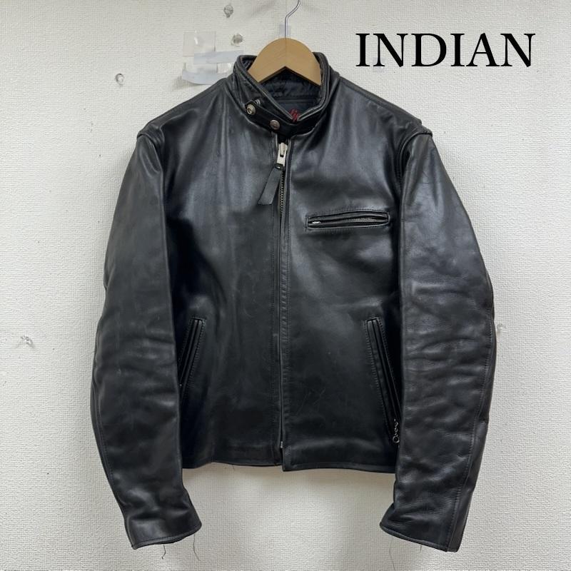 インディアン ステアハイド レザー シングル ライダース ジャケット 38 