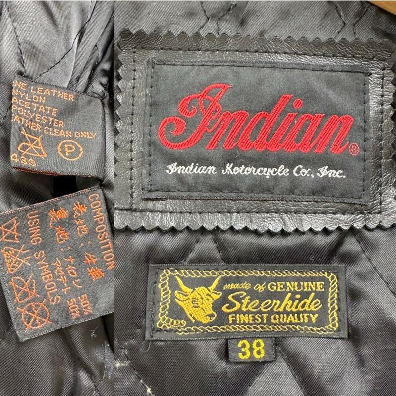 インディアン ステアハイド レザー シングル ライダース ジャケット 38 