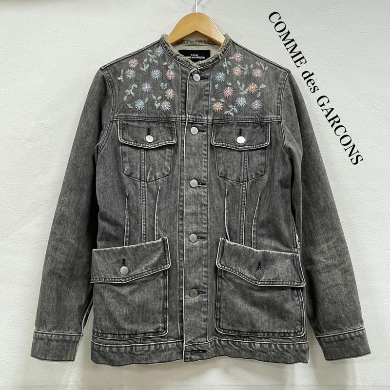 tricot Comme des Garçons ブラックジャケット ビジュー春 コムデギャルソン tricot トリコ ブラック デニム ジャケット ビーズ