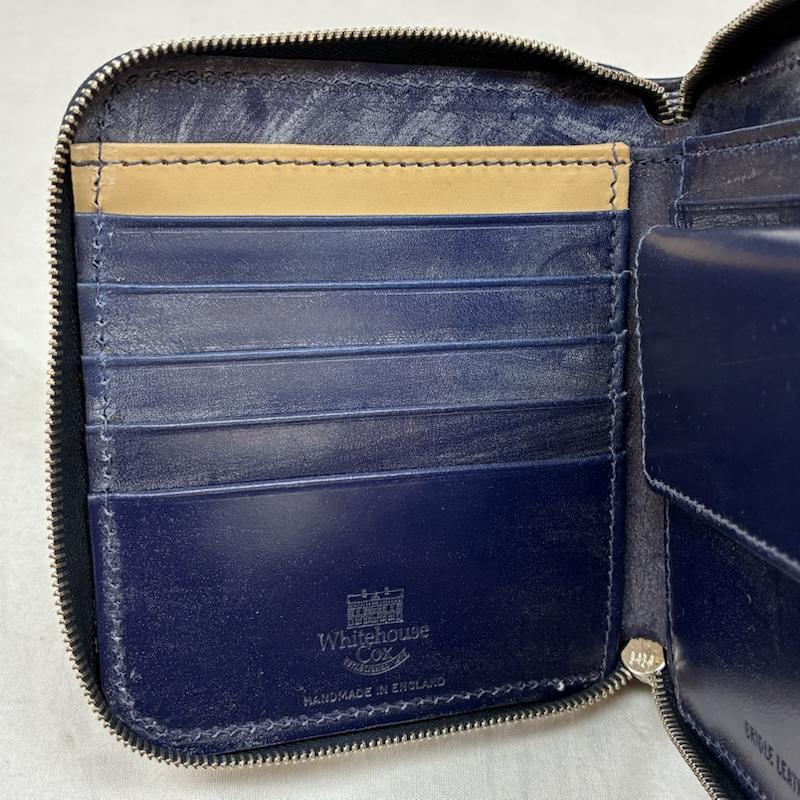 美品　ホワイトハウスコックス EDIFICE別注 ラウンドジップ二つ折り財布 ホワイトハウスコックス EDIFICE 別注 リージェント ブライドル レザー