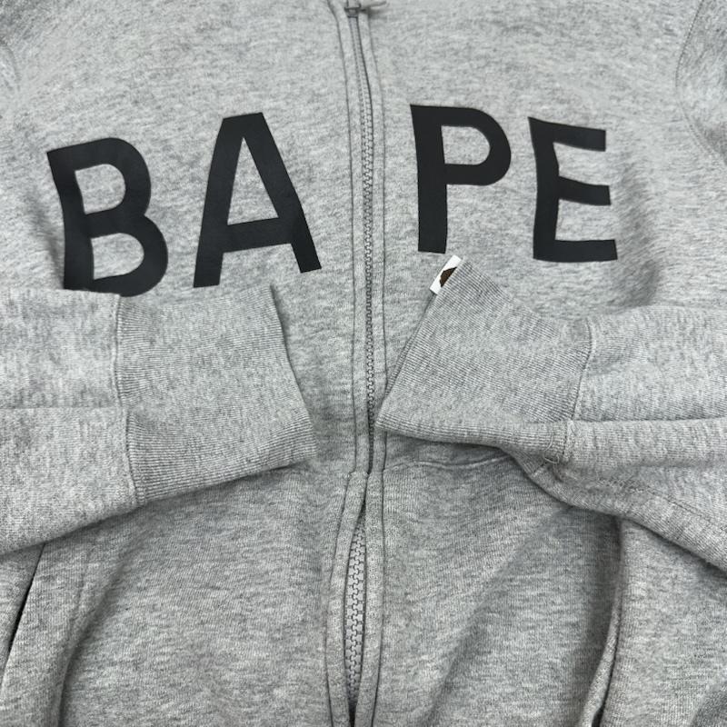 美品✨アベイシングエイプ XL ロゴプリント 総柄 ジップアップ パーカー アベイシングエイプ BAPE プリント ダブル ジップ パーカー