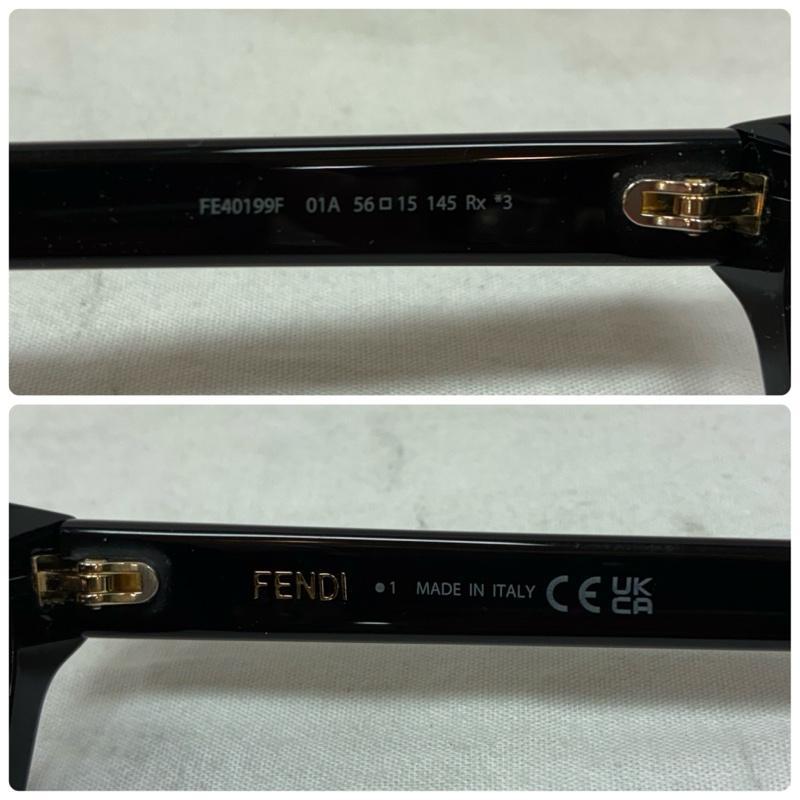 フェンディ FF Squared ブラック キャッツアイ スクエア サングラス