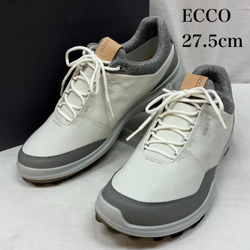 【美品】eccoゴアテックス　BIOM HYBRID ゴルフシューズ 【27】 ecco（エコー） BIOM HYBRID 3 スパイクレス レザー ゴルフ シューズ