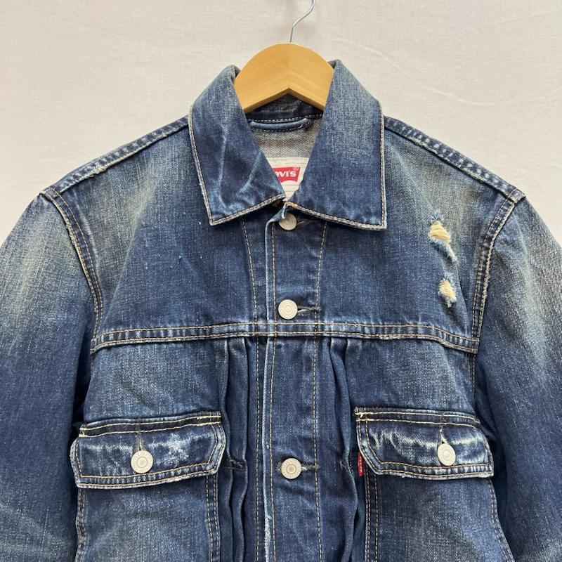 美品　Levi's ダメージ加工 デニムジャケット リーバイス ダメージ加工 2nd セカンド タイプ デニムジャケット M