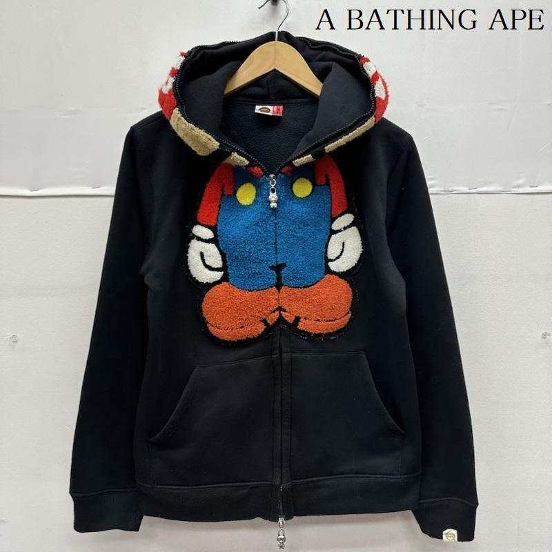 アベイシングエイプ BABY MILO マリオ ジップ シャーク パーカー S 
