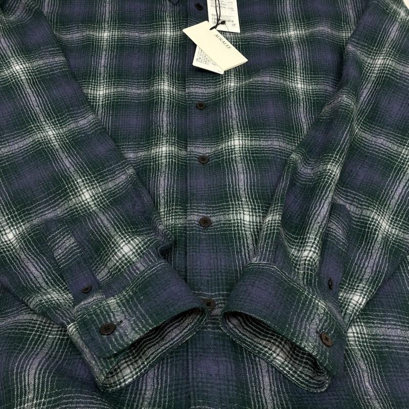 オーラリー 25AW AIRY WOOL CHECK SHIRT エアリー ウール チェック