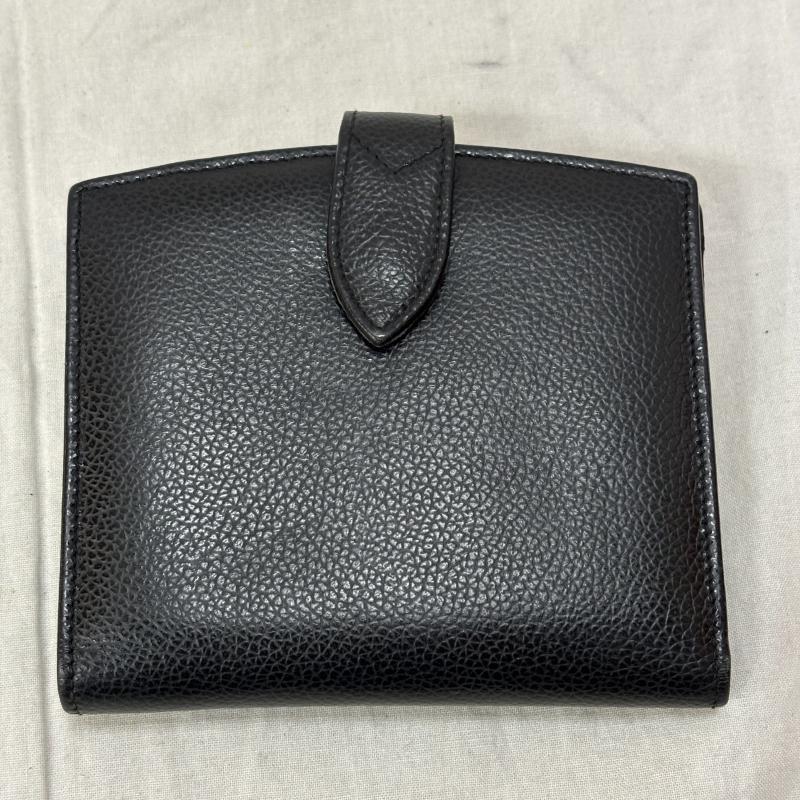 オールドコーチvintage コーチ　ブラックレザーがま口二つ折り財布 コーチ OLDCOACH オールドコーチ 二つ折り財布 がま口財布 ブラック