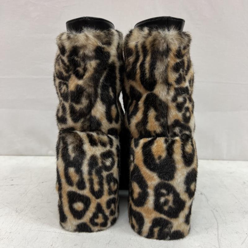 古着 YELLO イエロ MINKY SHORT BOOTS レオパード 厚底 ブーツ M