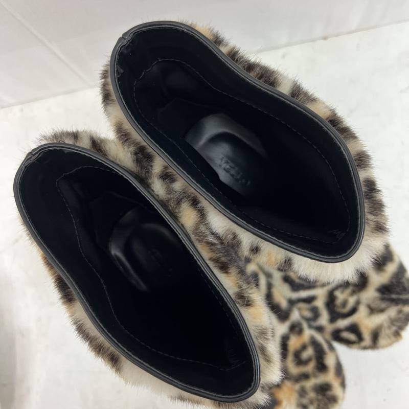 古着 YELLO イエロ MINKY SHORT BOOTS レオパード 厚底 ブーツ M