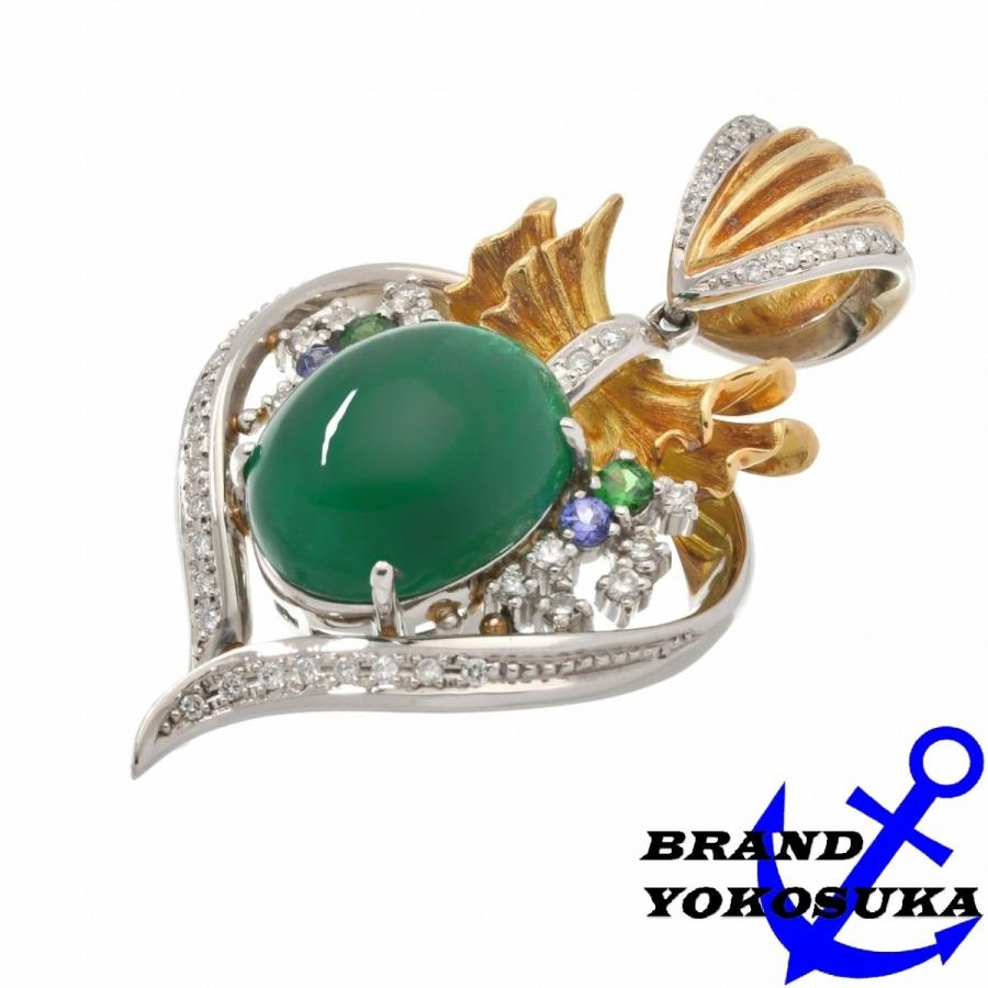 ポイント10倍 7 Pt900 K18yg 天然ベリル エメラルド13 ct ダイヤ0 50ct ハートモチーフ ペンダント プラチナ 18金 イエローゴールド 送料無料 人気特価激安 Zoetalentsolutions Com