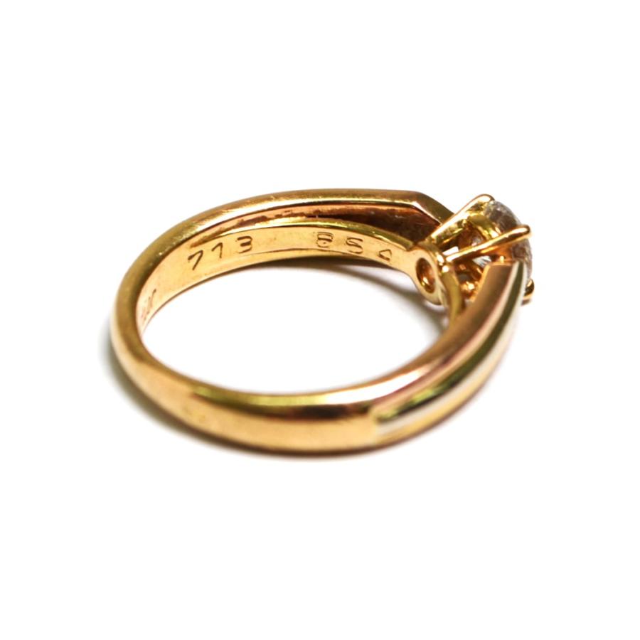 Cartier 827 カルティエ 750 K18 ソリテール スリーカラー ダイヤ 
