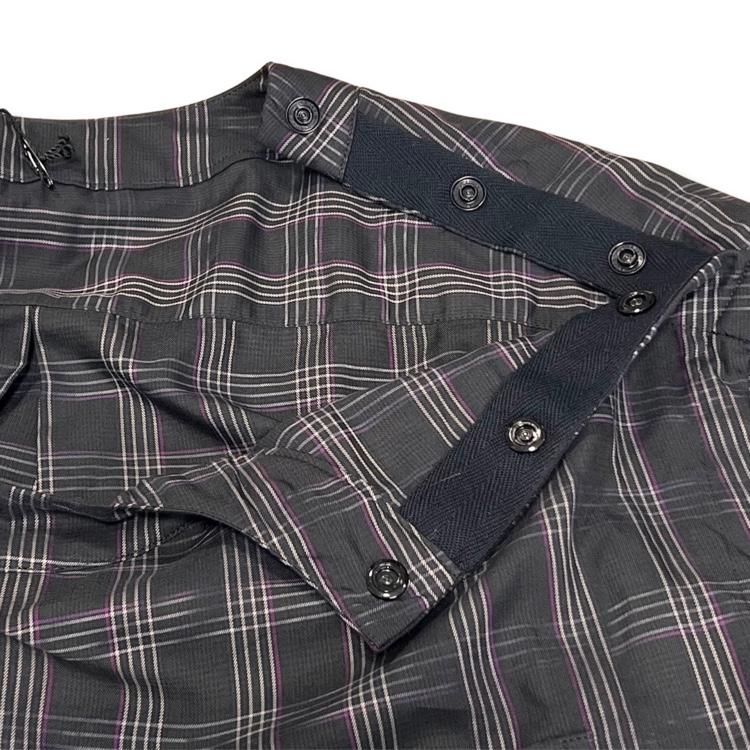 sacai サカイ 2022SS チェック柄 半袖 Tシャツ size 3 ブラック メンズ 