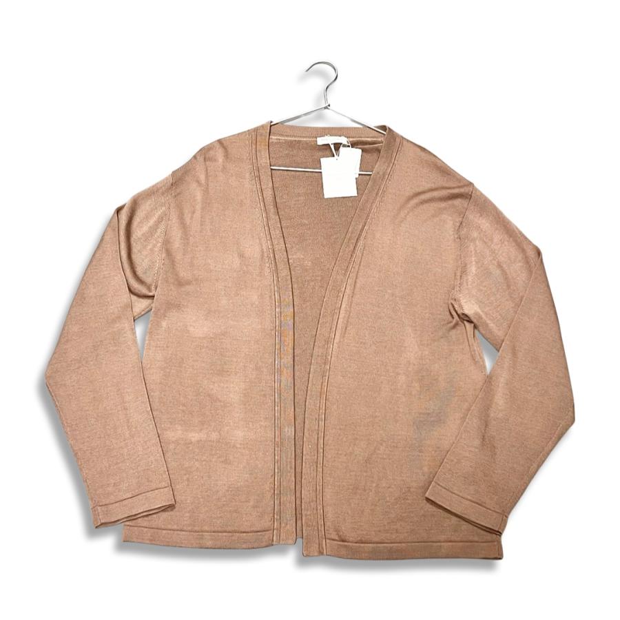 Rencontrant レンコントラント シルク ニット ボタンレス カーディガン  