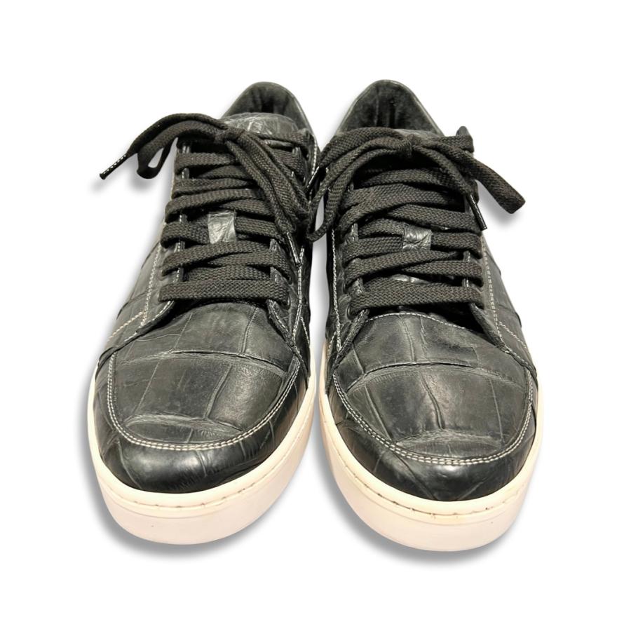 DAMI ダーミ クロコダイル ワニ革 スニーカー ブラック size 42 メンズ 