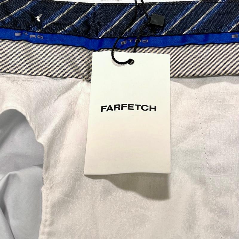 ETRO エトロ 国内正規 コットン ハーフパンツ ブルーホワイト size 48 