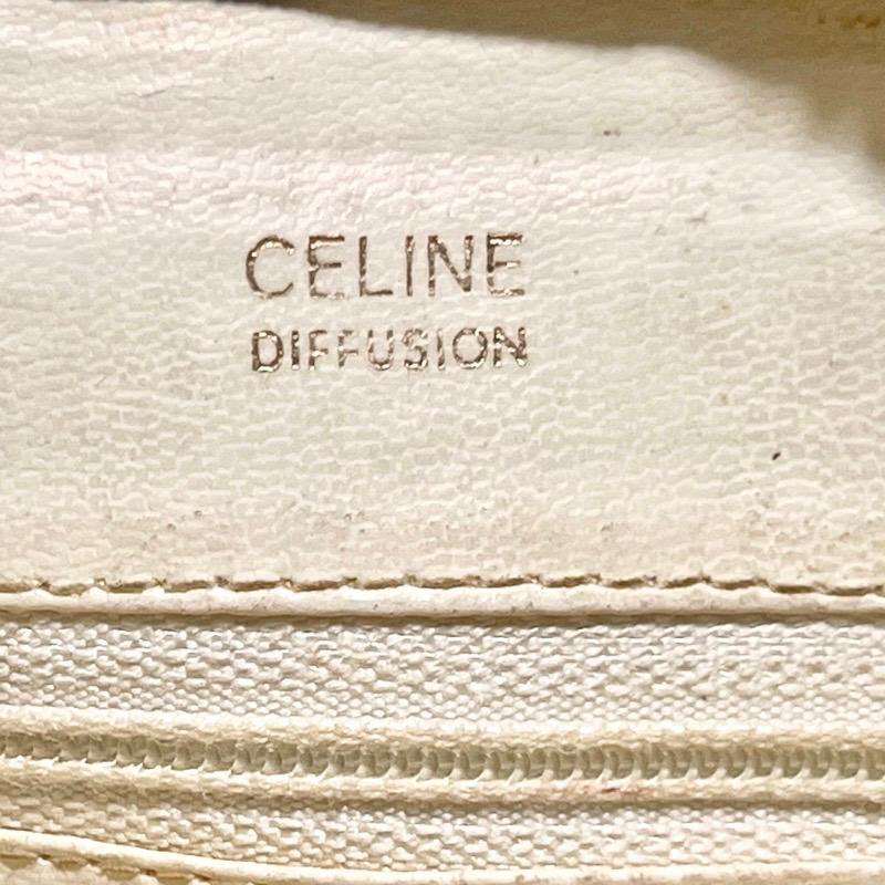 CELINE セリーヌ マカダム モノグラム レザー ポーチ クラッチバッグ ホワイト｜branheartshop｜10