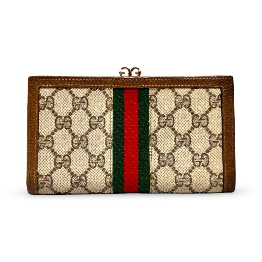 GUCCI オールドグッチ シェリーライン GG がま口 長財布 GUCCI オールドグッチ シェリーライン GG がま口 長財布