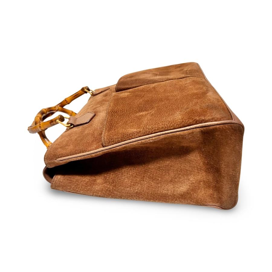 GUCCI オールドグッチ バンブー スエード ハンドバッグ トートバッグ  