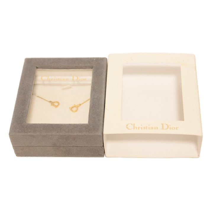 Dior ゴールド ロゴ ピアス 箱付き