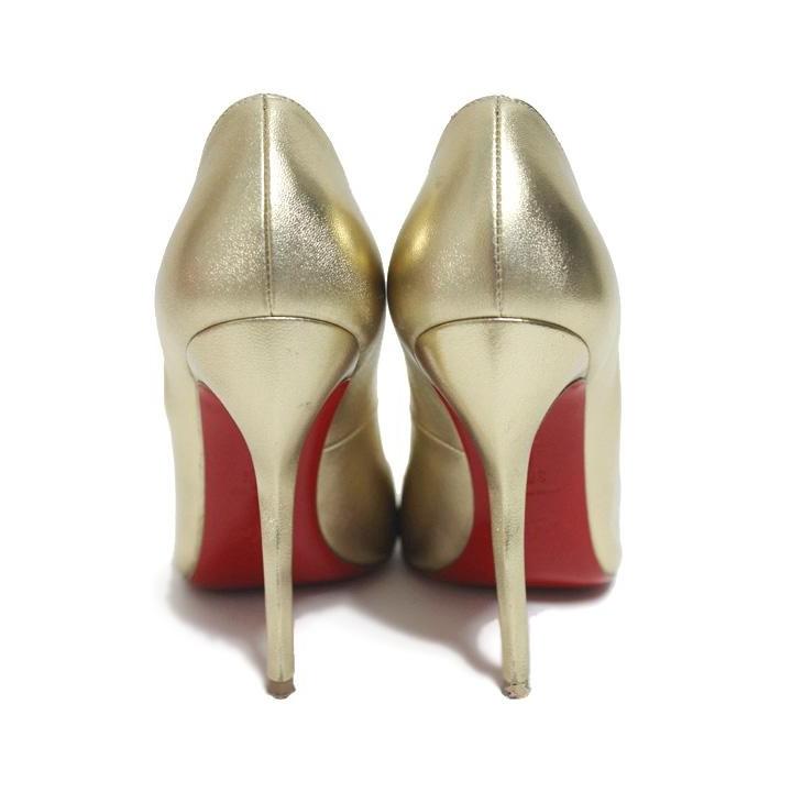 Christian Louboutinバックストラップパンプスゴールド38.5
