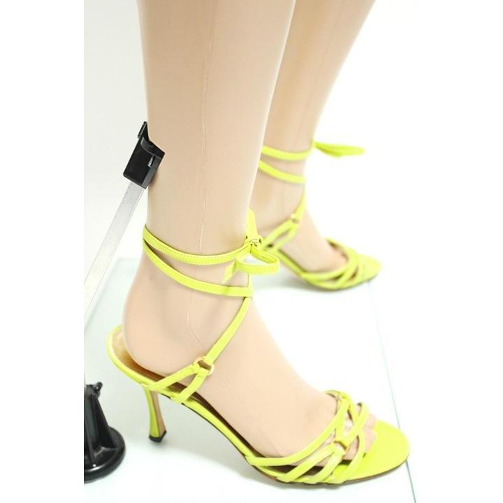 マノロブラニクサンダルレースアップ ピンヒール レザー イタリア製 39 1/2