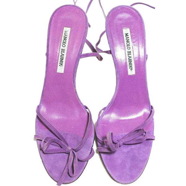 MANOLO BLAHNIK Manolo Blahnik マノロブラニク レースアップ スエード 