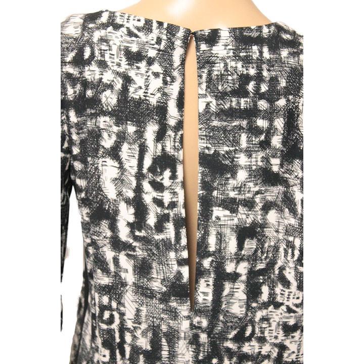 SPORTMAX スポーツマックス 総柄 長袖 背中開き サイドライン 膝丈 