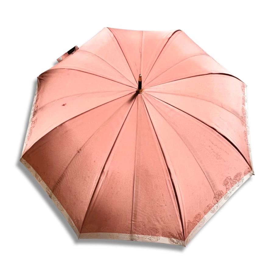 YVES SAINT LAURENT イヴ サンローラン ローズ フラワー柄 雨傘 YVES SAINT LAURENT イヴ サンローラン ローズ フラワー柄 雨傘
