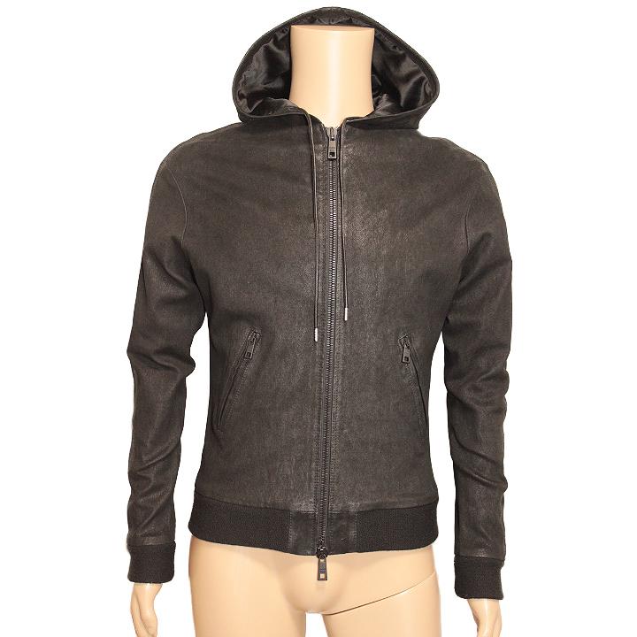 GIORGIO BRATO ジョルジオブラット 未使用 フーデッド レザー