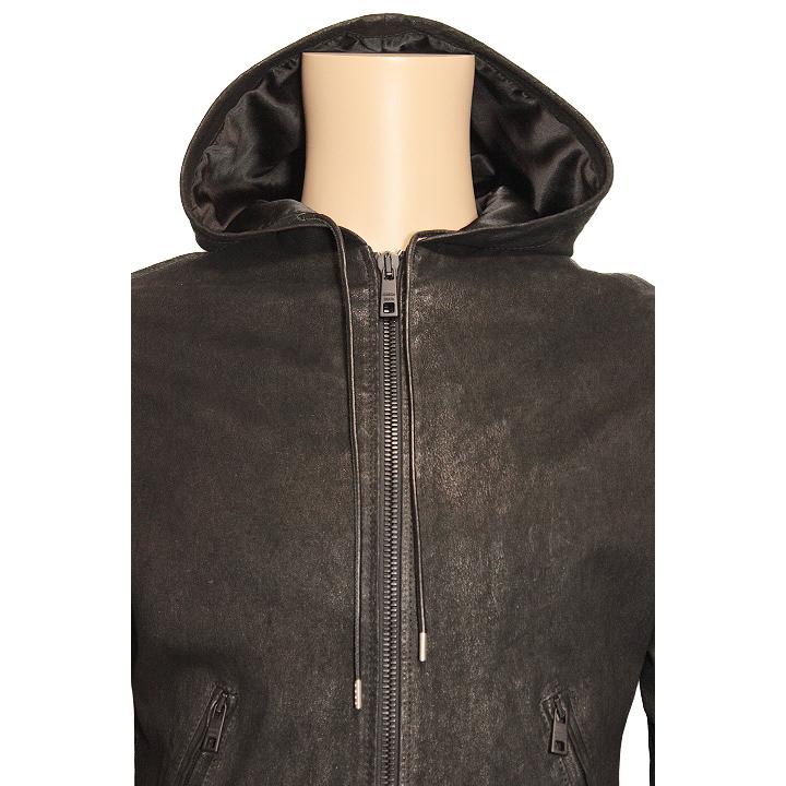 GIORGIO BRATO ジョルジオブラット 未使用 フーデッド レザー  