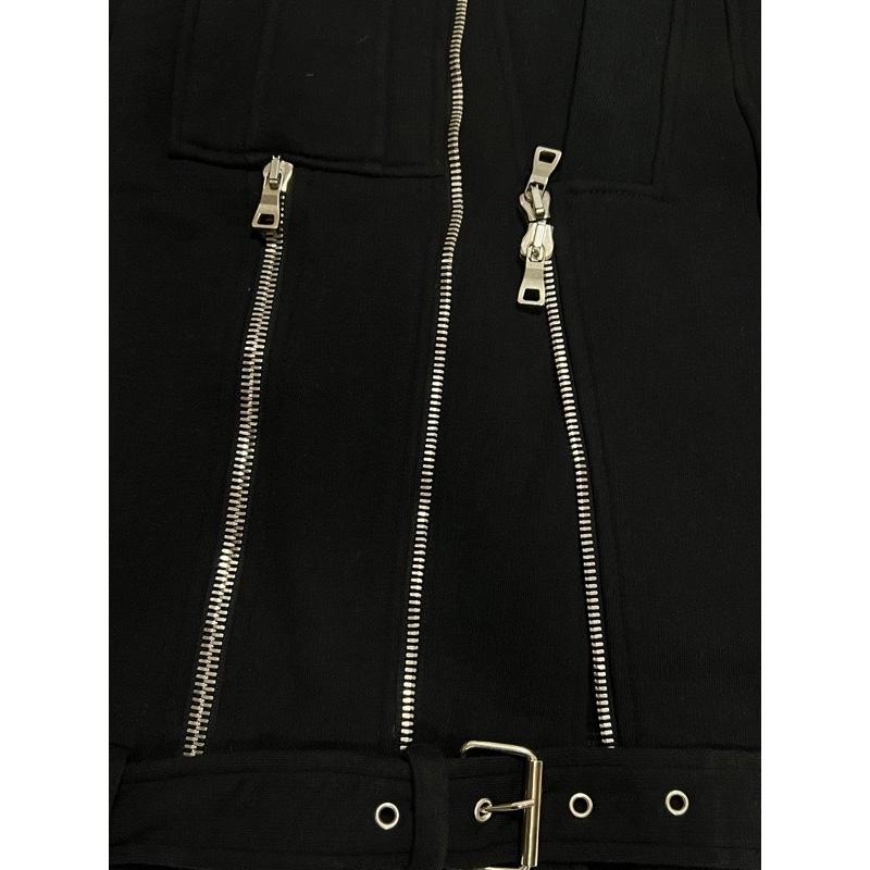 BALMAIN バルマン ジップアップ ライダース ノーカラー ジャケット