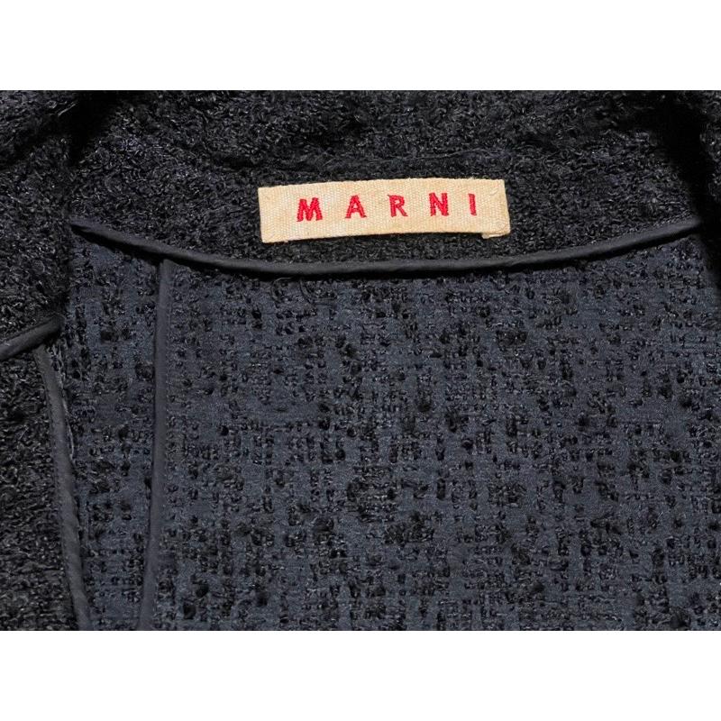 MARNI マルニ モヘア混 ロング コート size 40 ブラック レディース 