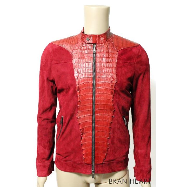 フィリップ プレイン PHILIPP PLEIN クロコ スエード ライダース 