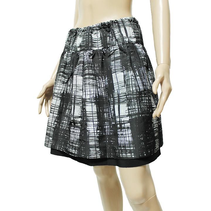 プラダ PRADA レディース 総柄刺繍 膝丈 シルク混 スカート プラダ PRADA レディース 総柄刺繍 膝丈 シルク混 スカート